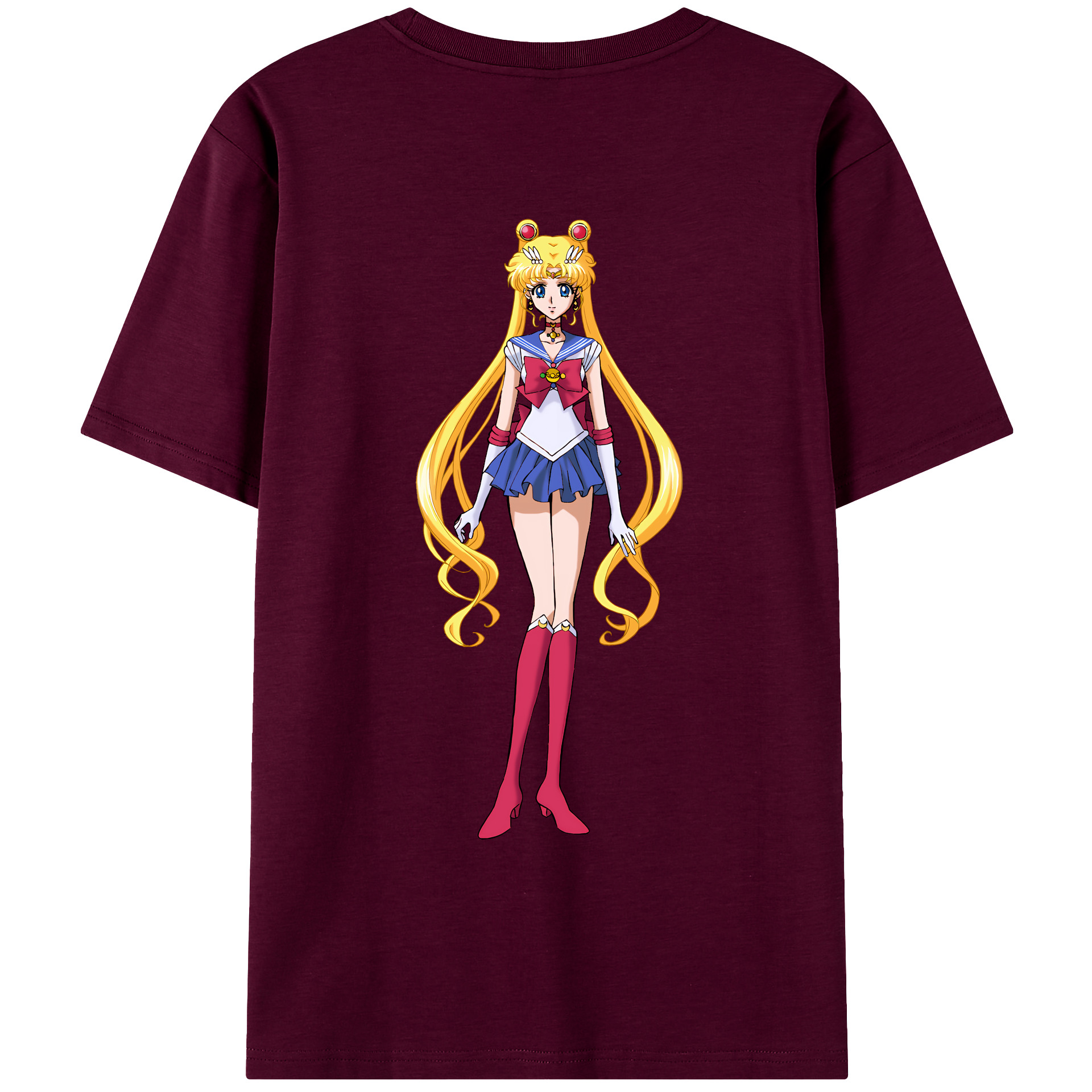 （画像用） 美少女戦士セーラームーン 月野 うさぎ つきの うさぎ Sailor Moon Tsukino Usagi レディース半袖Tシャツ(バックプリント)